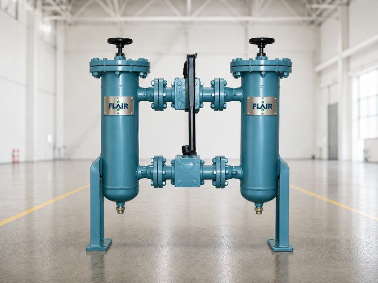 Flair self-cleaning filter installed on a process line